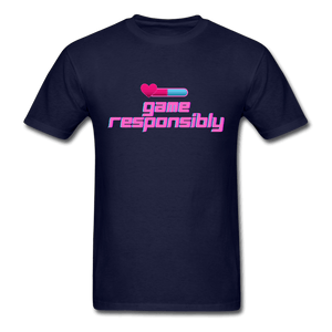 Game Responsibly Unisex Comfy Classic T-Shirt - navy