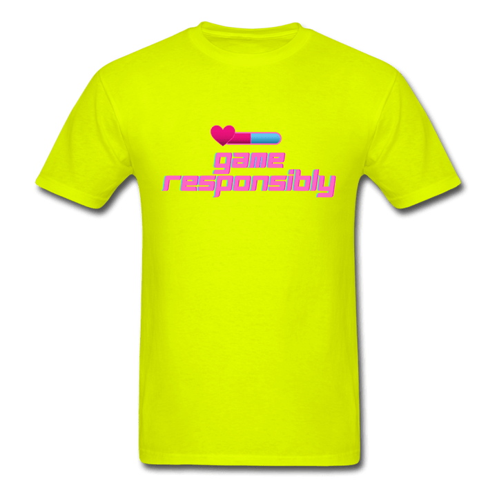 Game Responsibly Unisex Comfy Classic T-Shirt - safety green