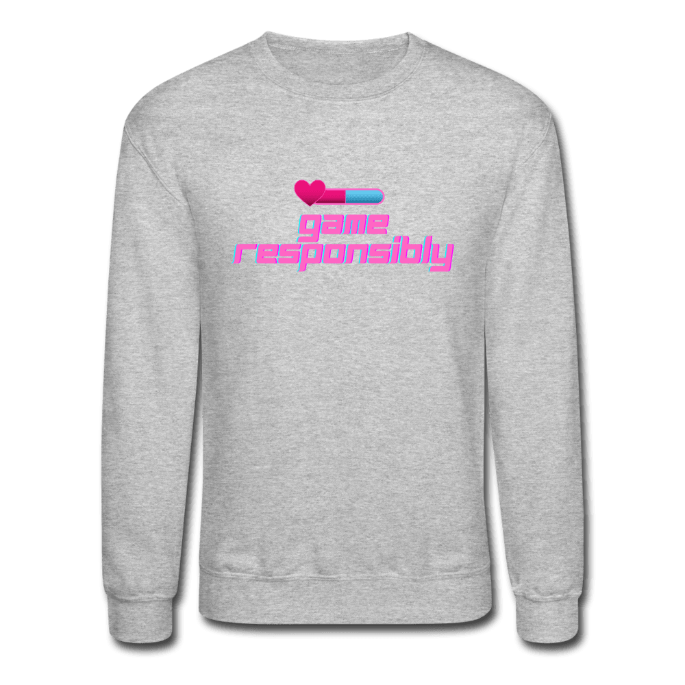 Game Responsibly Unisex Crewneck Sweatshirt - heather gray