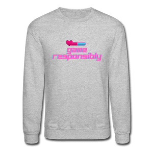 Game Responsibly Unisex Crewneck Sweatshirt - heather gray