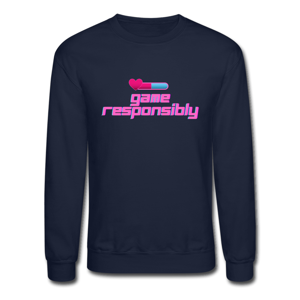 Game Responsibly Unisex Crewneck Sweatshirt - navy