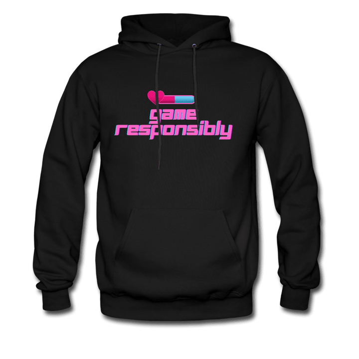 Game Responsibly Unisex Comfy Hoodie - black