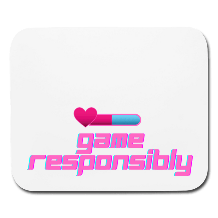 Game Responsibly Gaming Mousepad - white