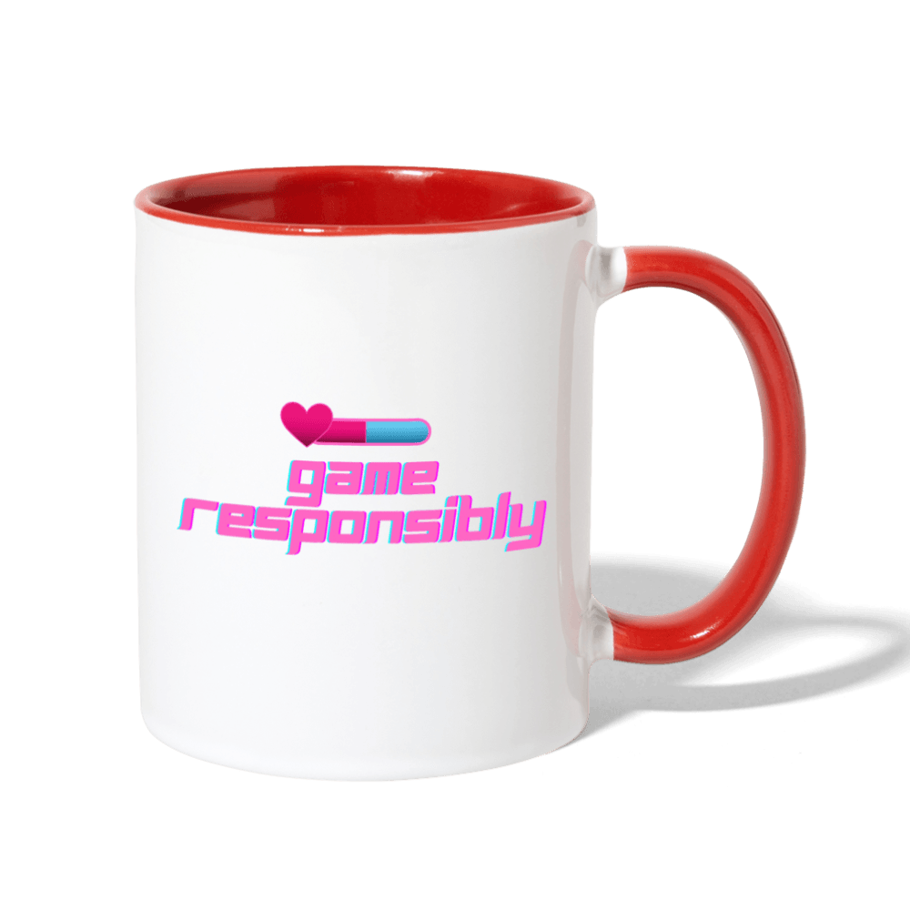 Game Responsibly Gaming Coffee Mug - white/red