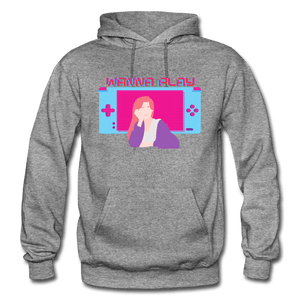 Wanna Play Retro Gameboy Gaming Unisex Hoodie - graphite heather