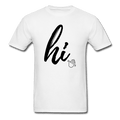 Hi *Wave* Cute Emoticon Unisex T-Shirt - white
