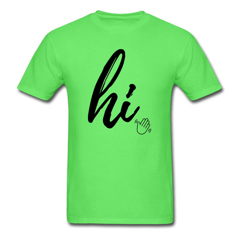 Hi *Wave* Cute Emoticon Unisex T-Shirt - kiwi