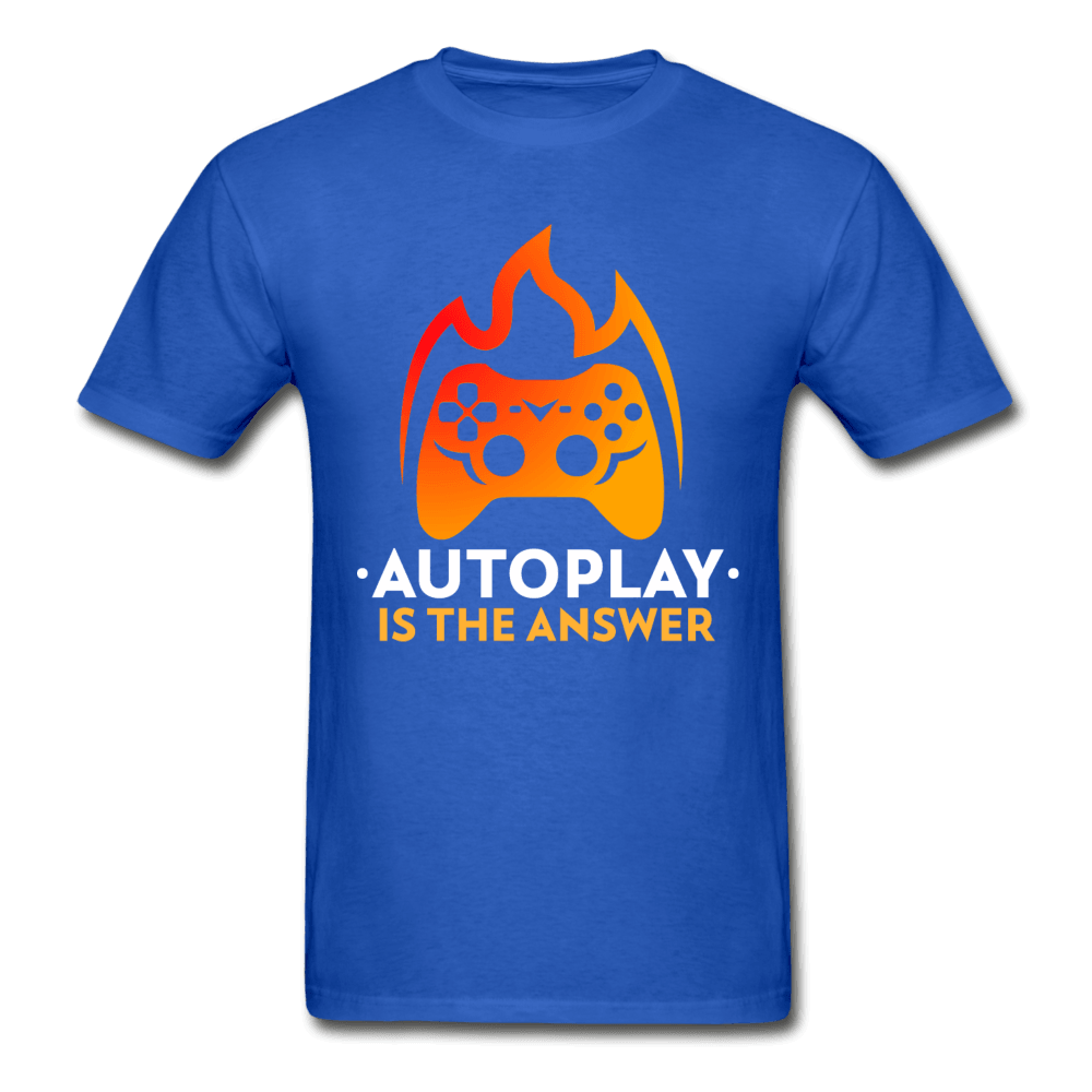 Auto Play is the Answer Gaming Ultra Cotton T-Shirt - royal blue