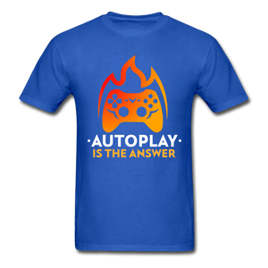 Auto Play is the Answer Gaming Ultra Cotton T-Shirt - royal blue