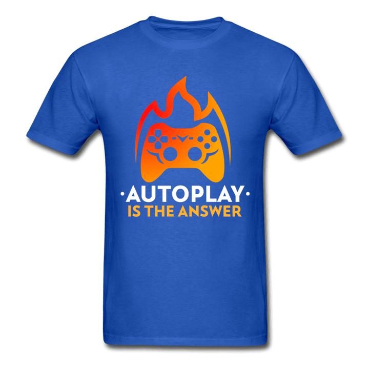 Auto Play is the Answer Gaming Ultra Cotton T-Shirt - royal blue