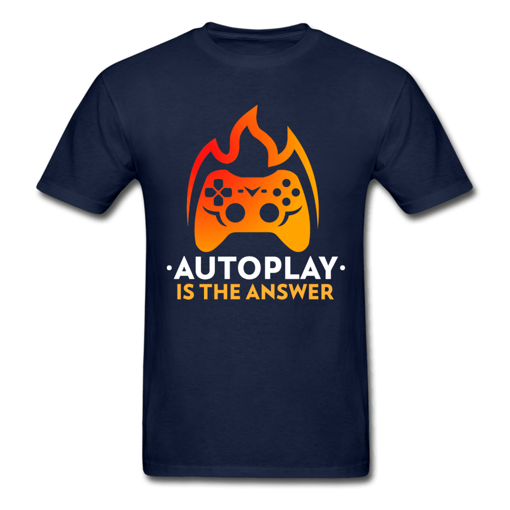 Auto Play is the Answer Gaming Ultra Cotton T-Shirt - navy