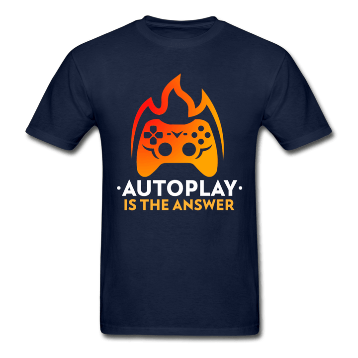 Auto Play is the Answer Gaming Ultra Cotton T-Shirt - navy