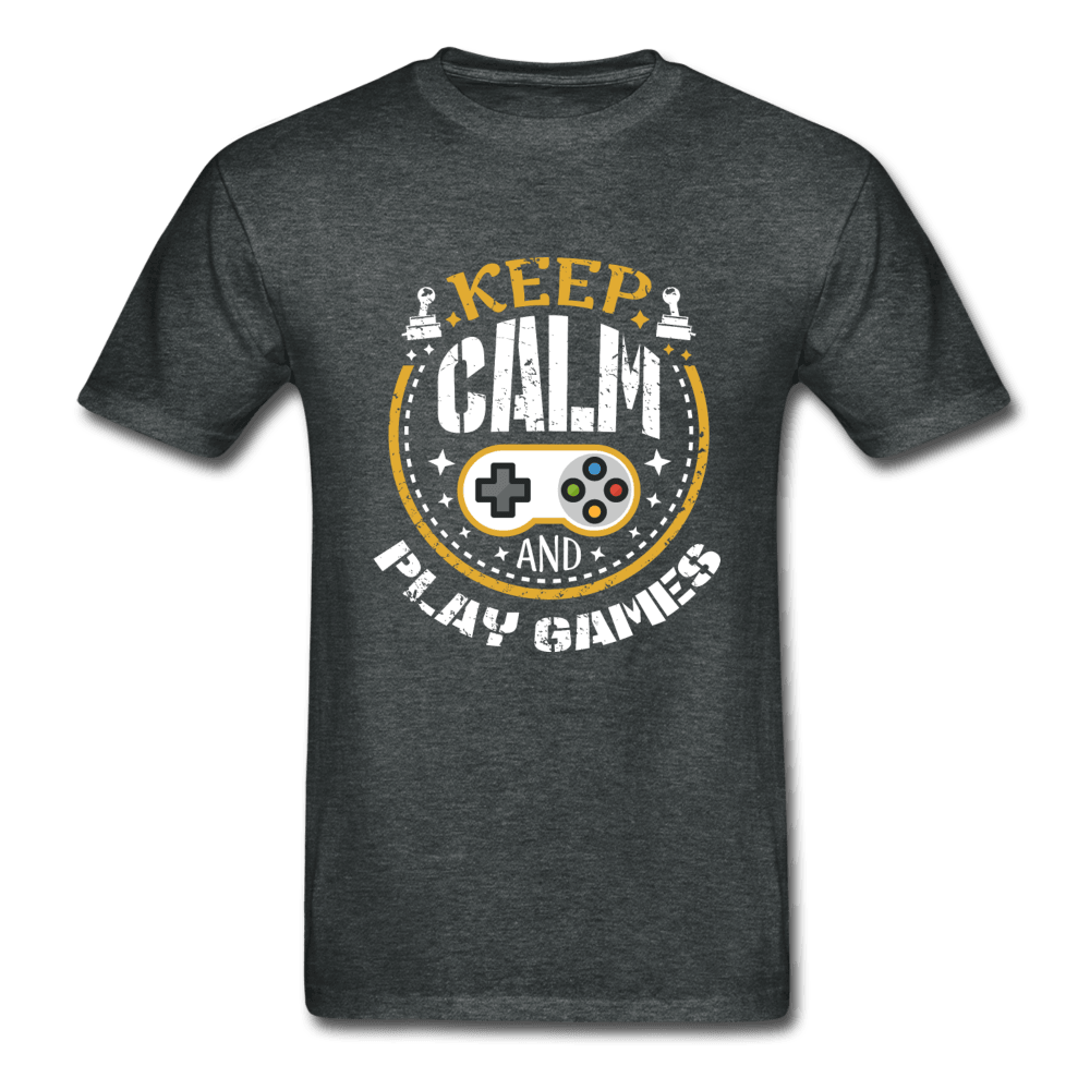Keep Calm and Play Games Ultra Cotton T-Shirt - deep heather