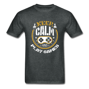 Keep Calm and Play Games Ultra Cotton T-Shirt - deep heather