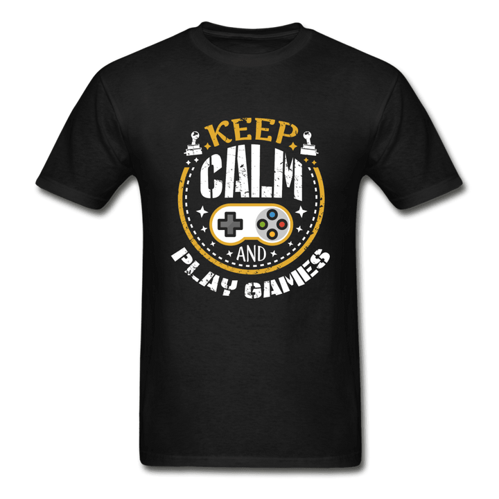 Keep Calm and Play Games Ultra Cotton T-Shirt - black