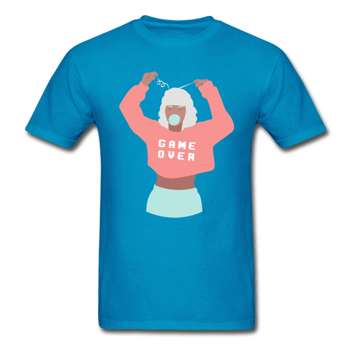 Game Over Bubble Gum Girl Ultra Cotton Unisex T-Shirt - turquoise