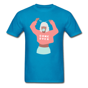 Game Over Bubble Gum Girl Ultra Cotton Unisex T-Shirt - turquoise