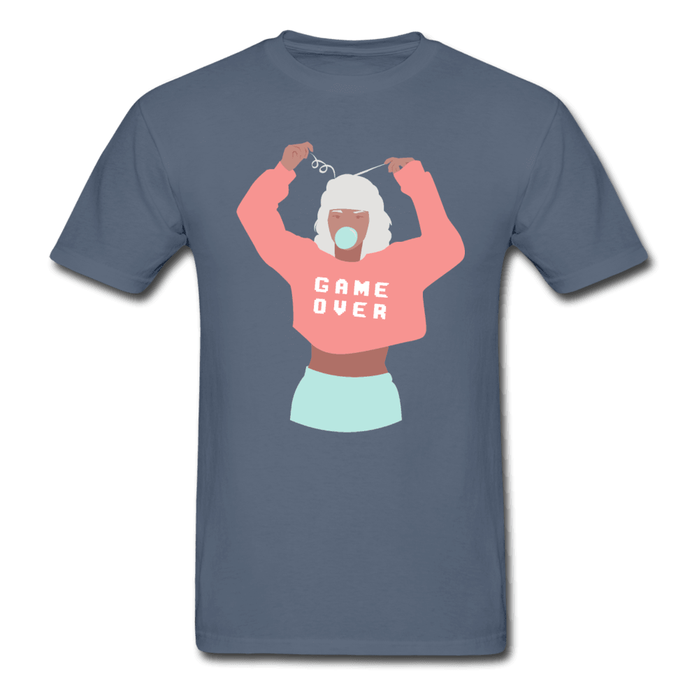 Game Over Bubble Gum Girl Ultra Cotton Unisex T-Shirt - denim