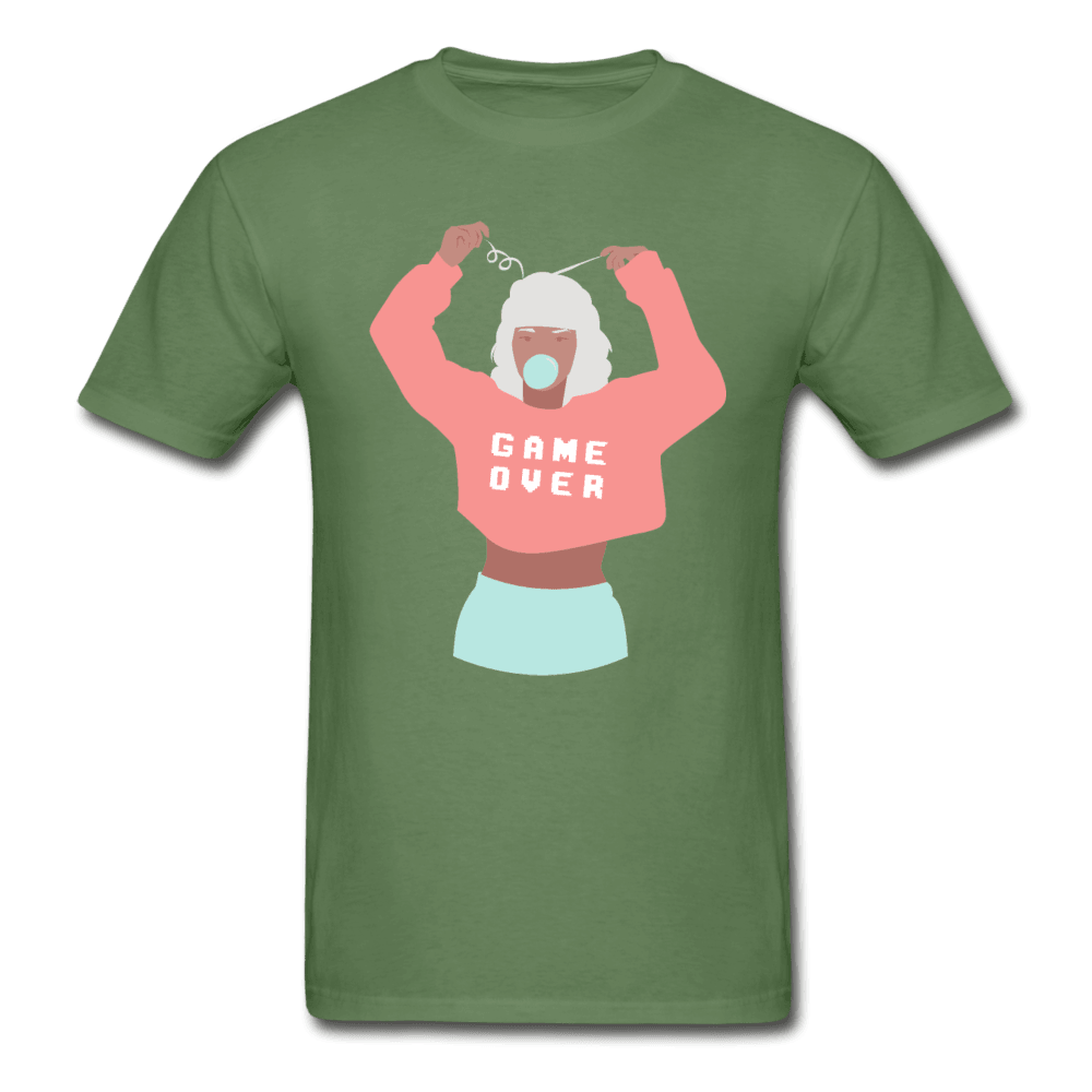 Game Over Bubble Gum Girl Ultra Cotton Unisex T-Shirt - military green