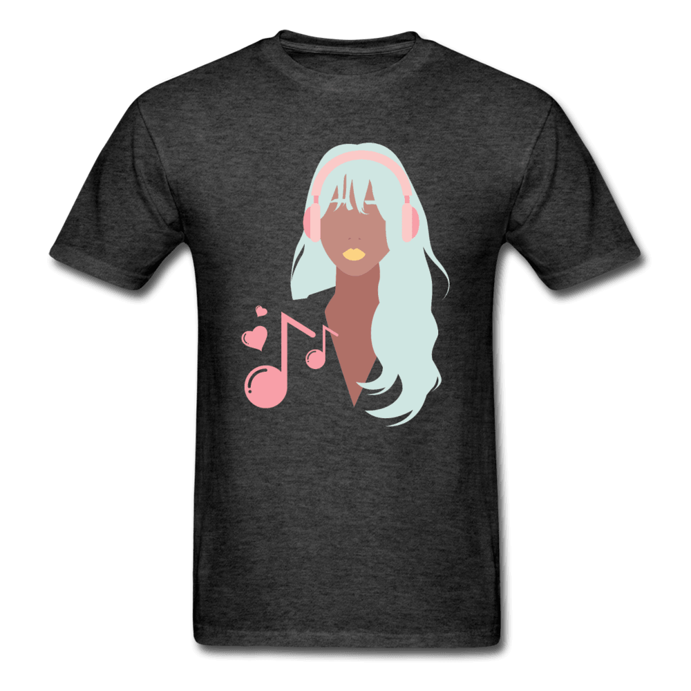 Music Is My Love Unisex T-Shirt - heather black