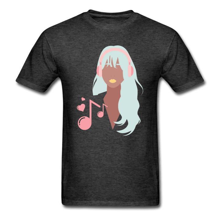 Music Is My Love Unisex T-Shirt - heather black