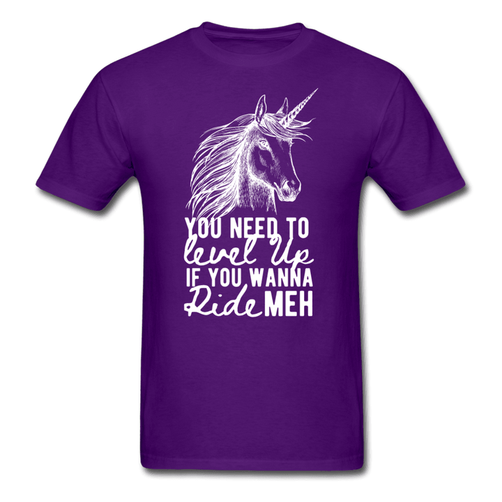 Unicorn Need To Level Up Unisex T-Shirt - purple