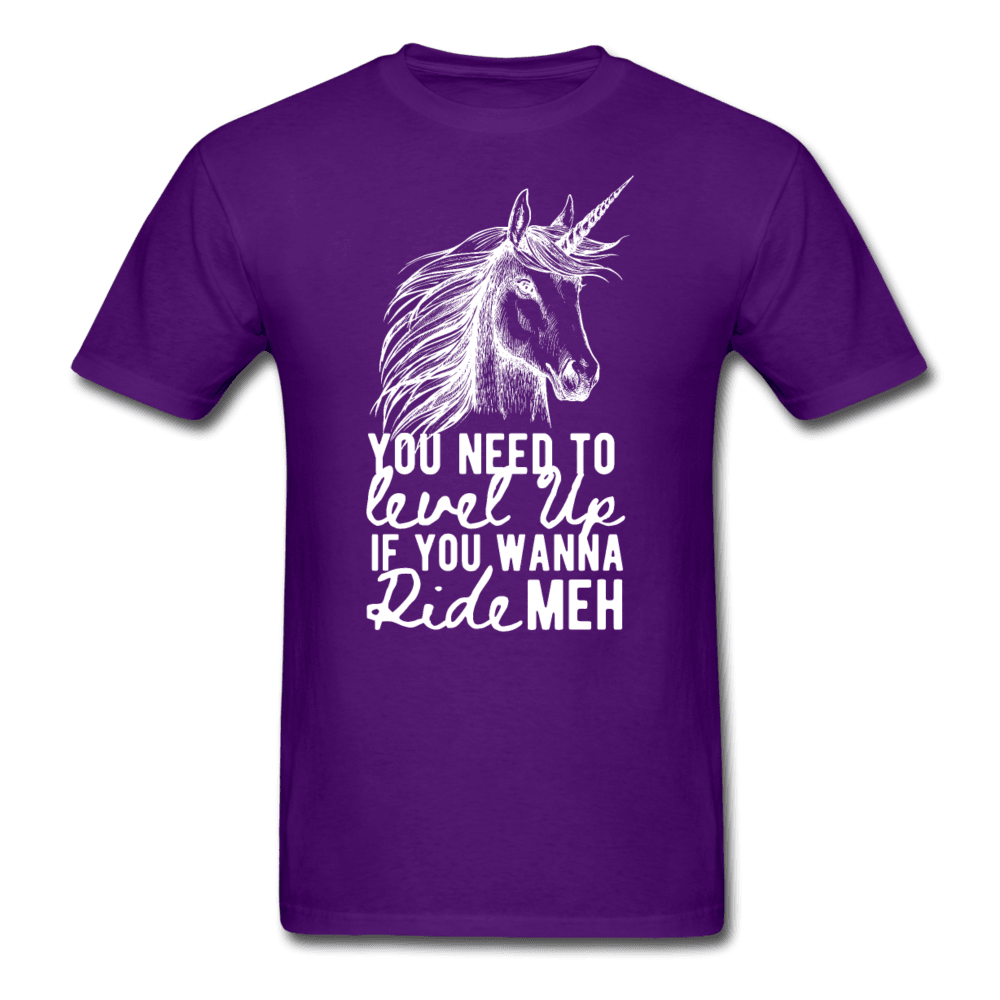 Unicorn Need To Level Up Unisex T-Shirt - purple