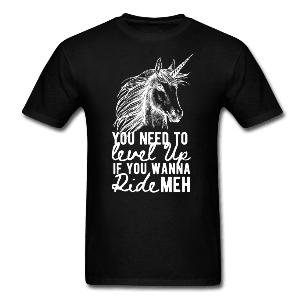 Unicorn Need To Level Up Unisex T-Shirt - black