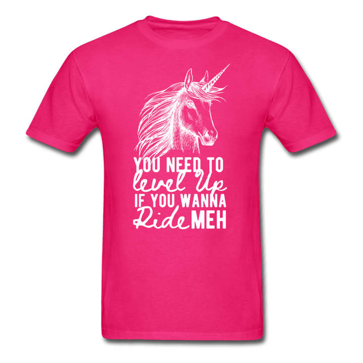 Unicorn Need To Level Up Unisex T-Shirt - fuchsia