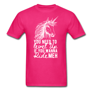 Unicorn Need To Level Up Unisex T-Shirt - fuchsia