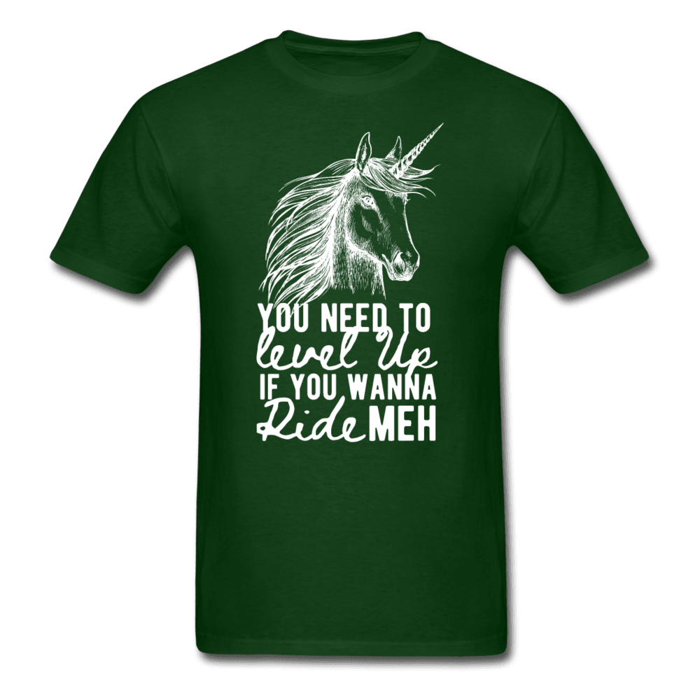 Unicorn Need To Level Up Unisex T-Shirt - forest green