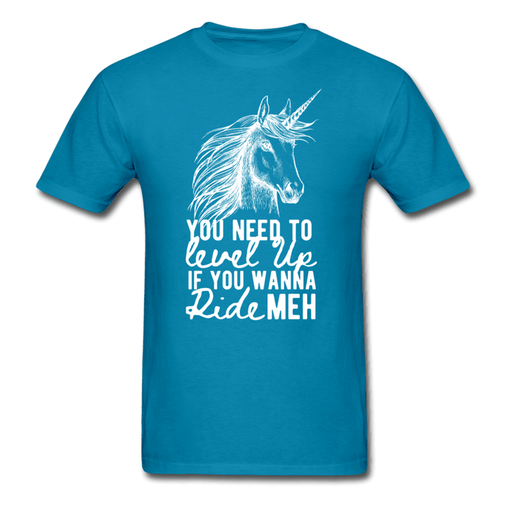 Unicorn Need To Level Up Unisex T-Shirt - turquoise