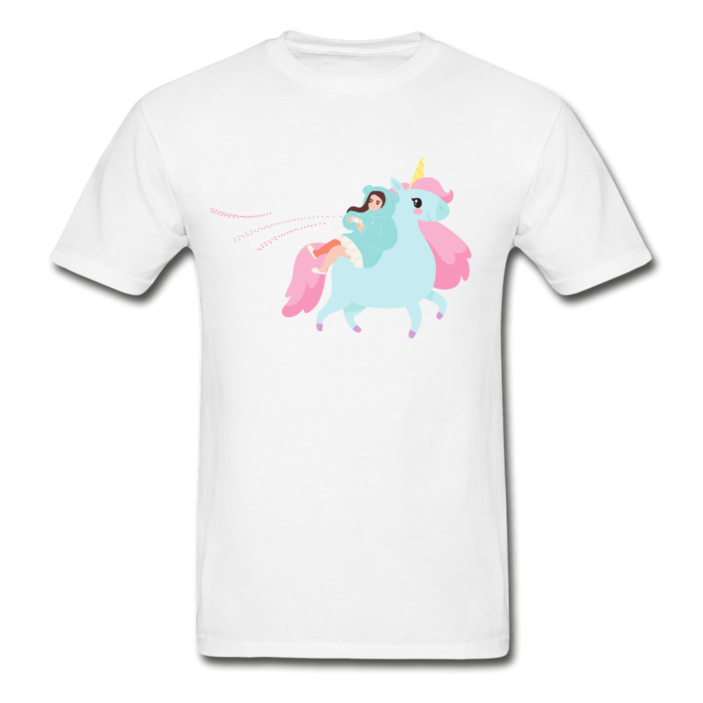 Gaming with a Unicorn Ultra Cotton T-Shirt - white