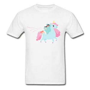 Gaming with a Unicorn Ultra Cotton T-Shirt - white
