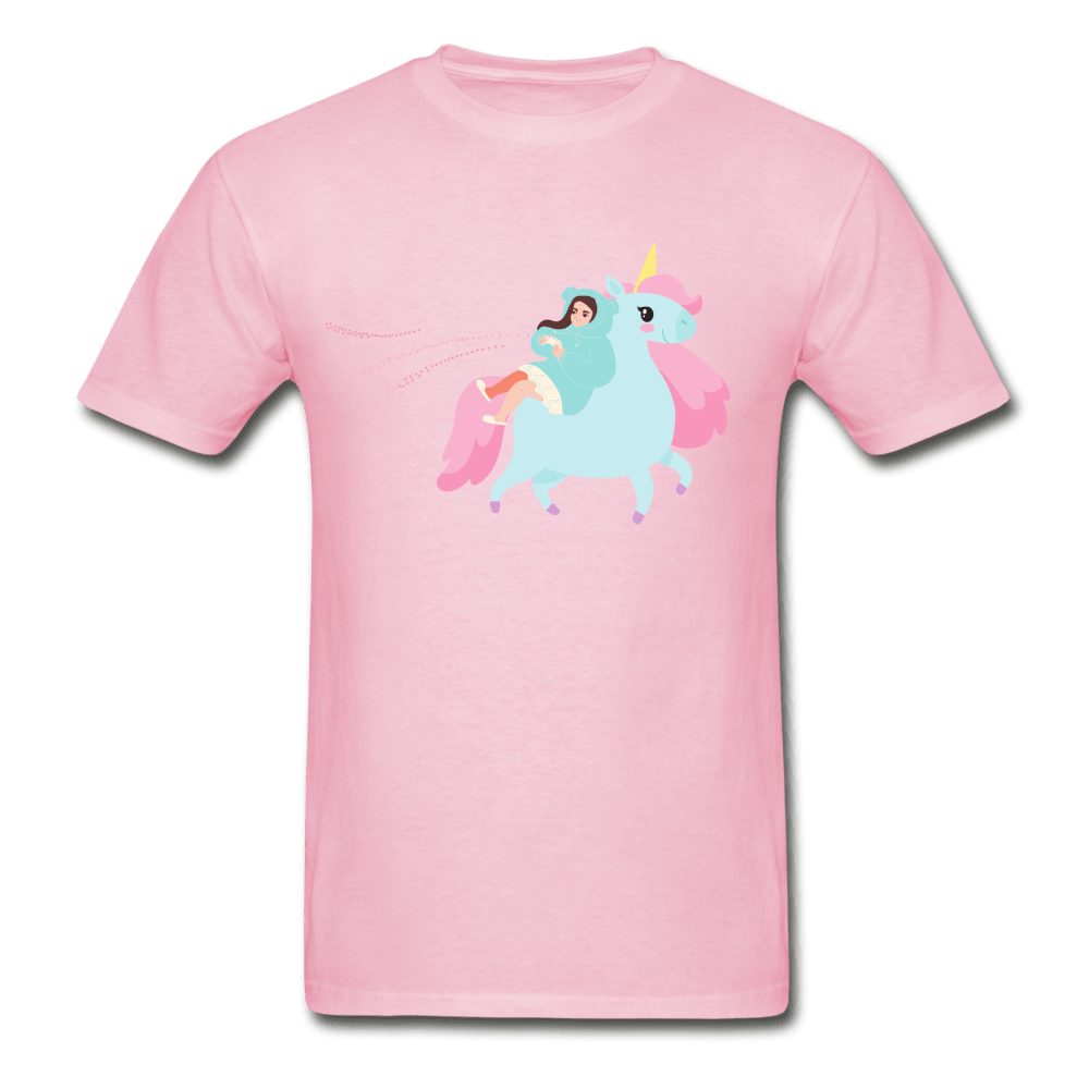 Gaming with a Unicorn Ultra Cotton T-Shirt - light pink