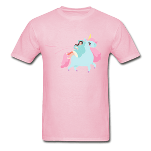 Gaming with a Unicorn Ultra Cotton T-Shirt - light pink