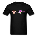 Monkey + Game Boy Equals Unisex T-Shirt - black