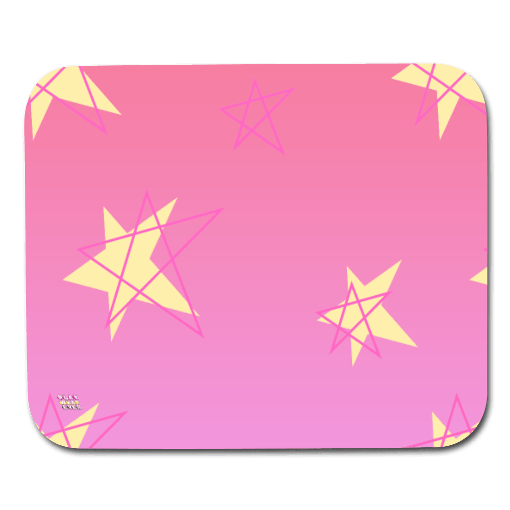 Stars and More Stars Pink Mouse Pad - white