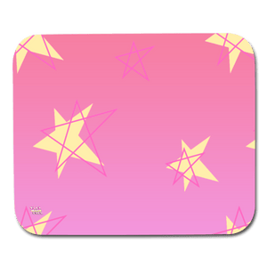 Stars and More Stars Pink Mouse Pad - white