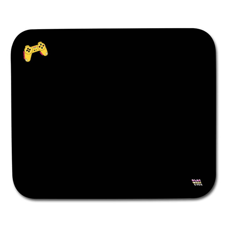 Simple Yellow Controller Mouse Pad - white