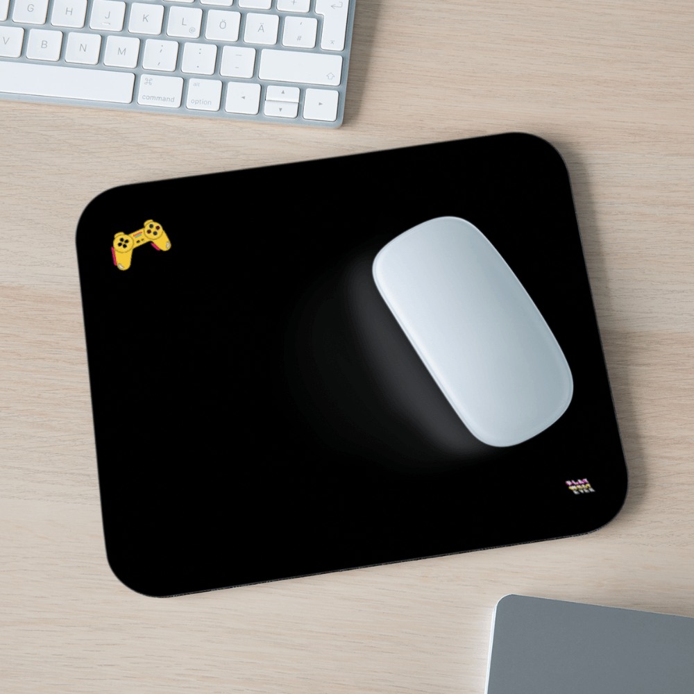Simple Yellow Controller Mouse Pad - white