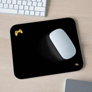 Simple Yellow Controller Mouse Pad - white