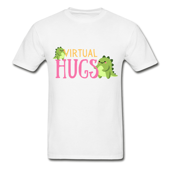 Virtual Hugs Cute Dinosaurs Ultra Cotton T-Shirt - white