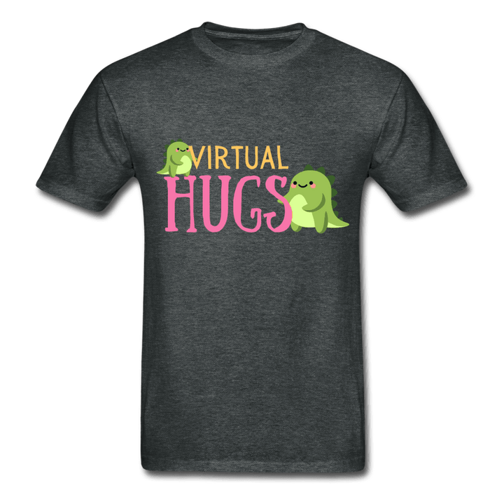 Virtual Hugs Cute Dinosaurs Ultra Cotton T-Shirt - deep heather