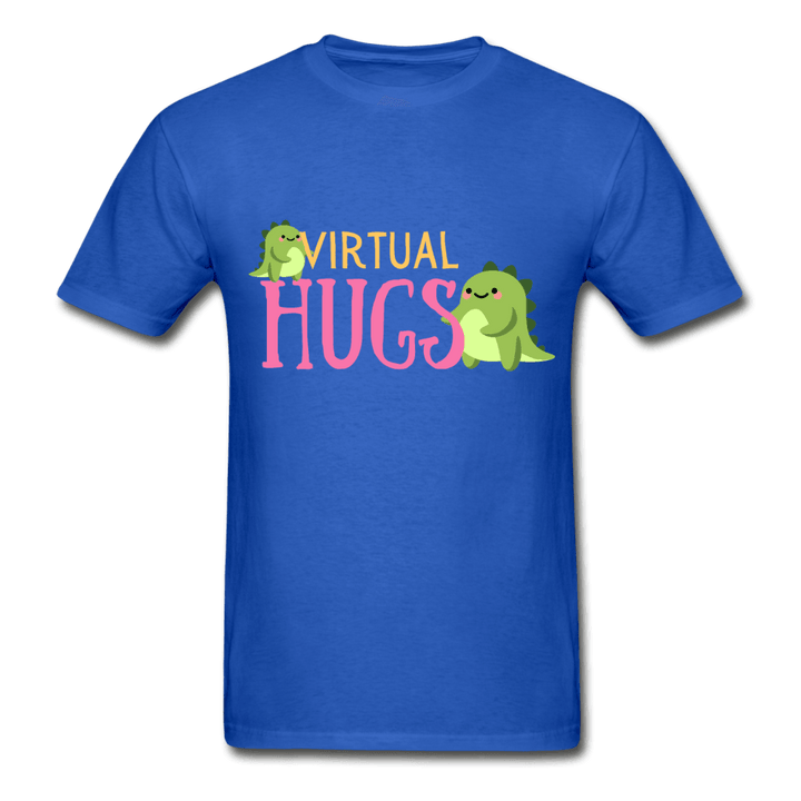 Virtual Hugs Cute Dinosaurs Ultra Cotton T-Shirt - royal blue