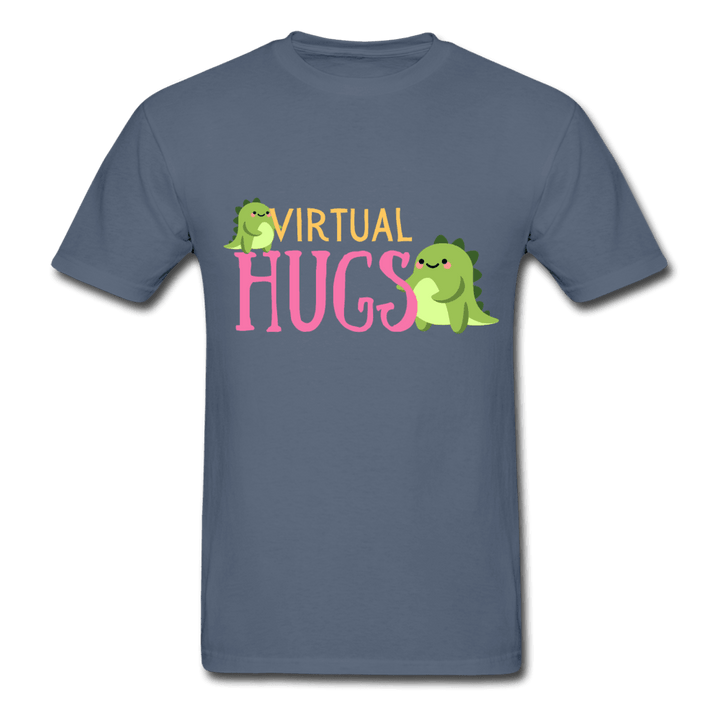 Virtual Hugs Cute Dinosaurs Ultra Cotton T-Shirt - denim