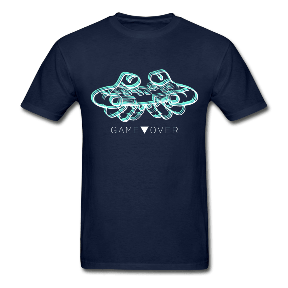 Glitch Gaming Game Over Ultra Cotton T-Shirt - navy