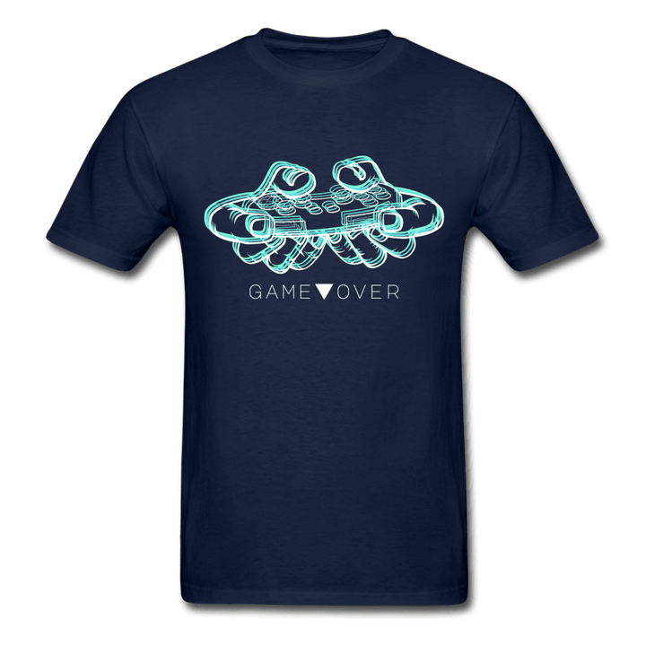 Glitch Gaming Game Over Ultra Cotton T-Shirt - navy