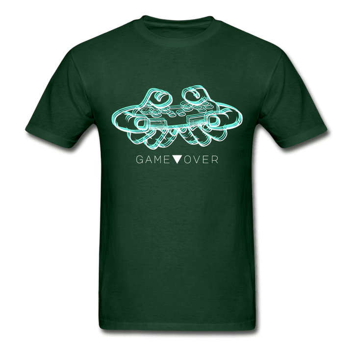 Glitch Gaming Game Over Ultra Cotton T-Shirt - forest green