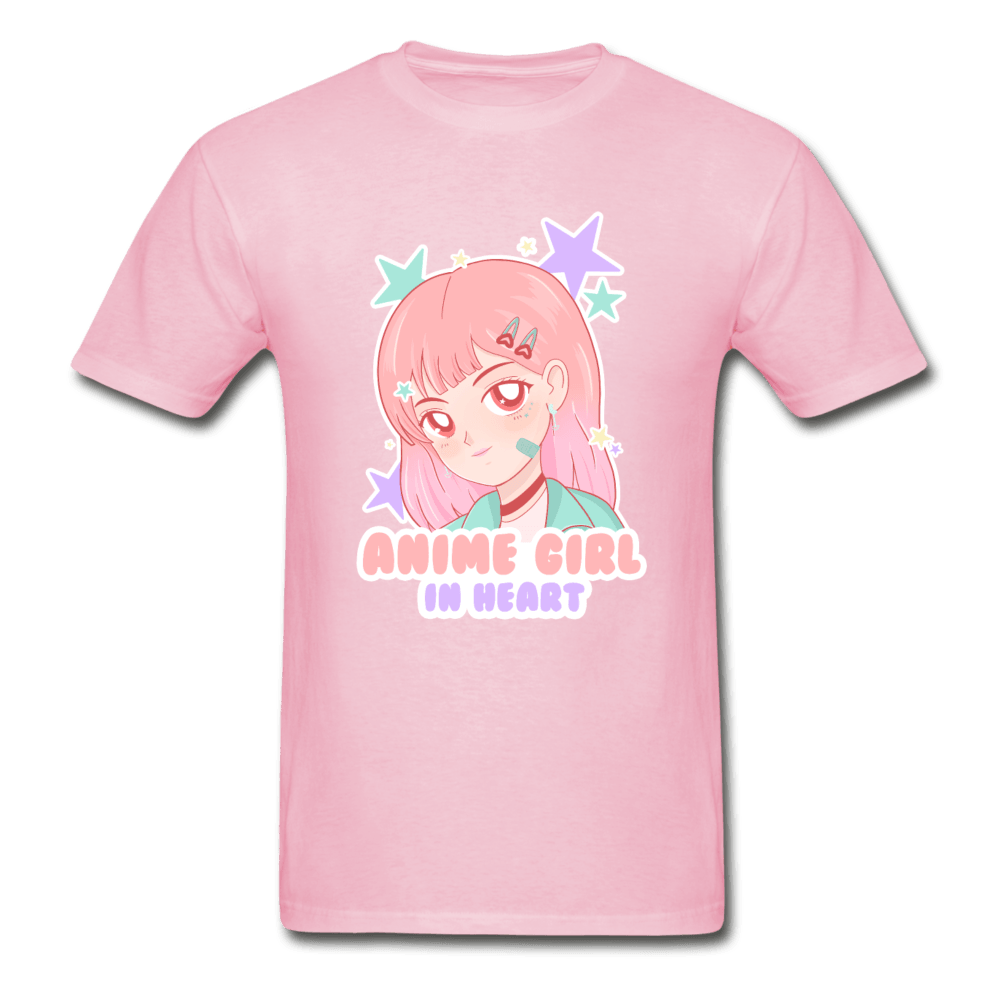 Anime Girl In Heart Cute Ultra Cotton T-Shirt - light pink